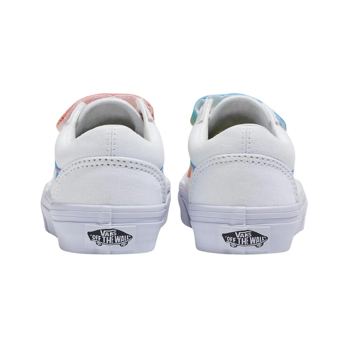 Vans Girl's (Preschool) Old Skool V Rainbow/True White/Multi