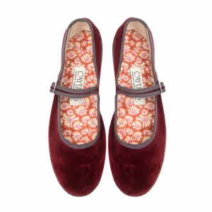 Velvet Mary Jane Shoes