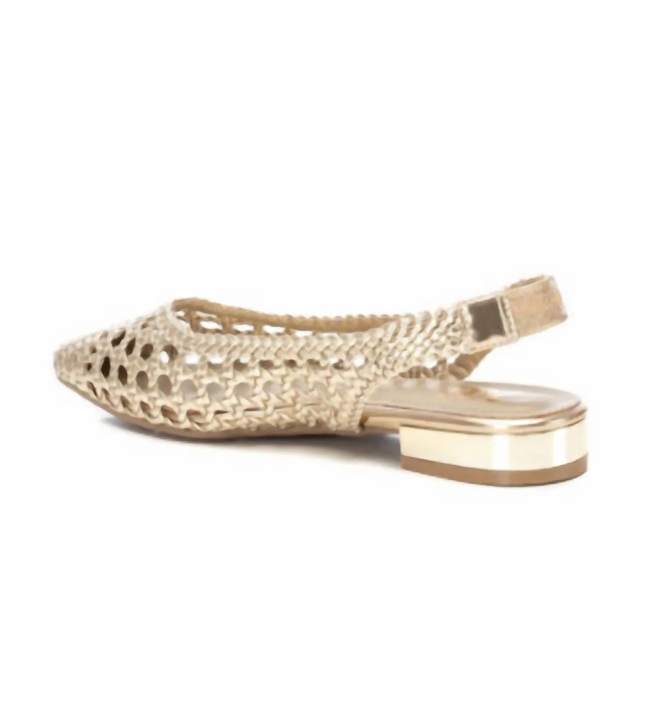 Women's Ballerinas Flat Shoes In Gold