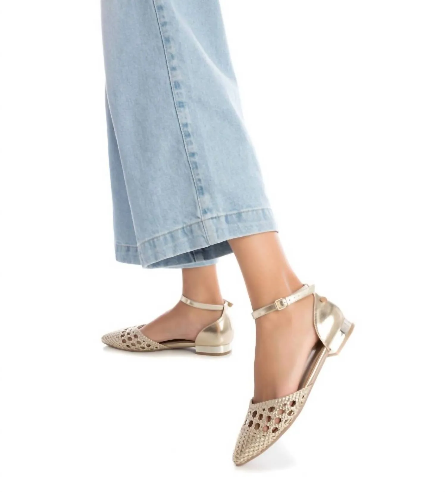 Women's Ballerinas Shoes In Gold