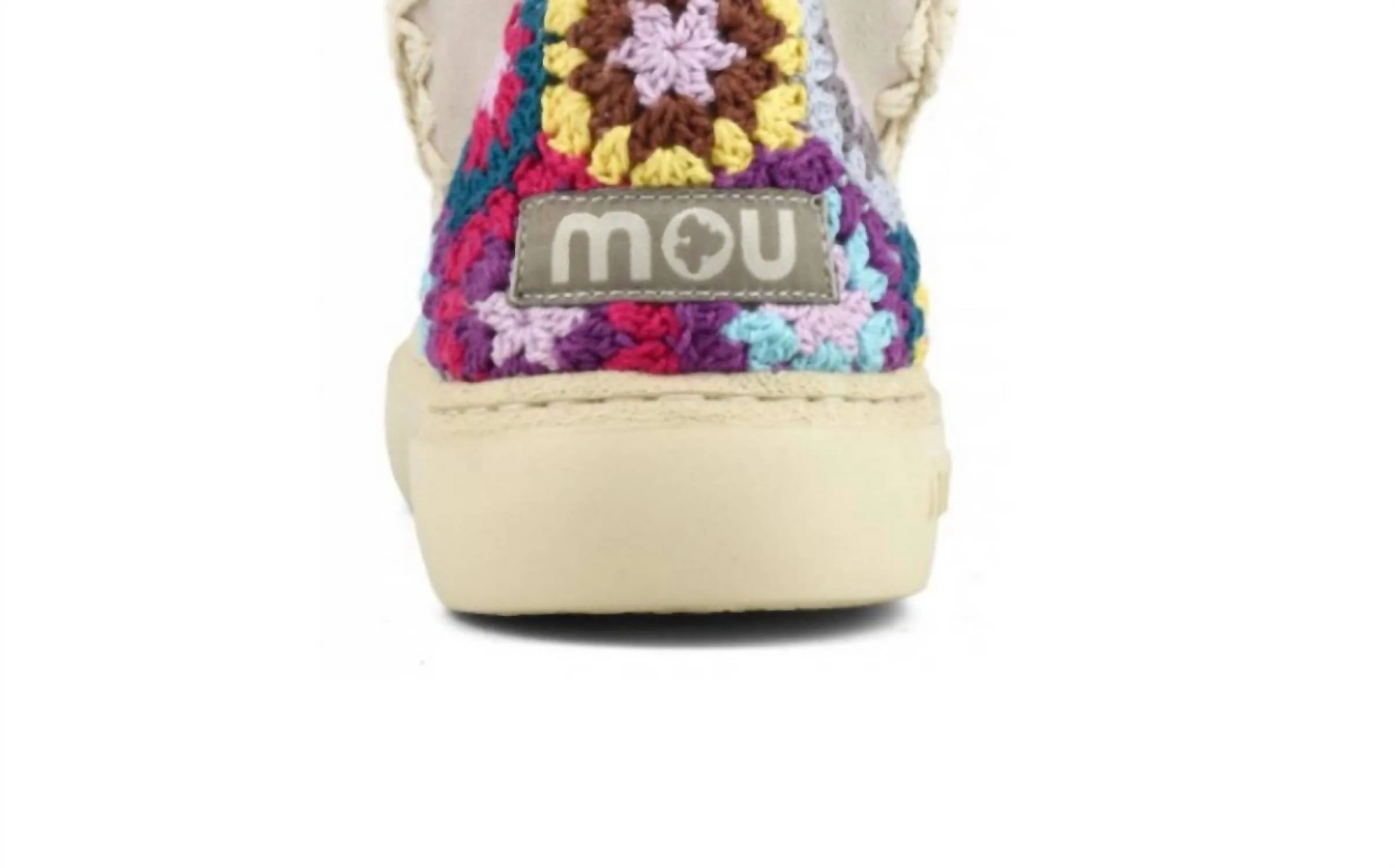 Women's Bold Eskimo Sneaker With Crochet Heel In Chalk