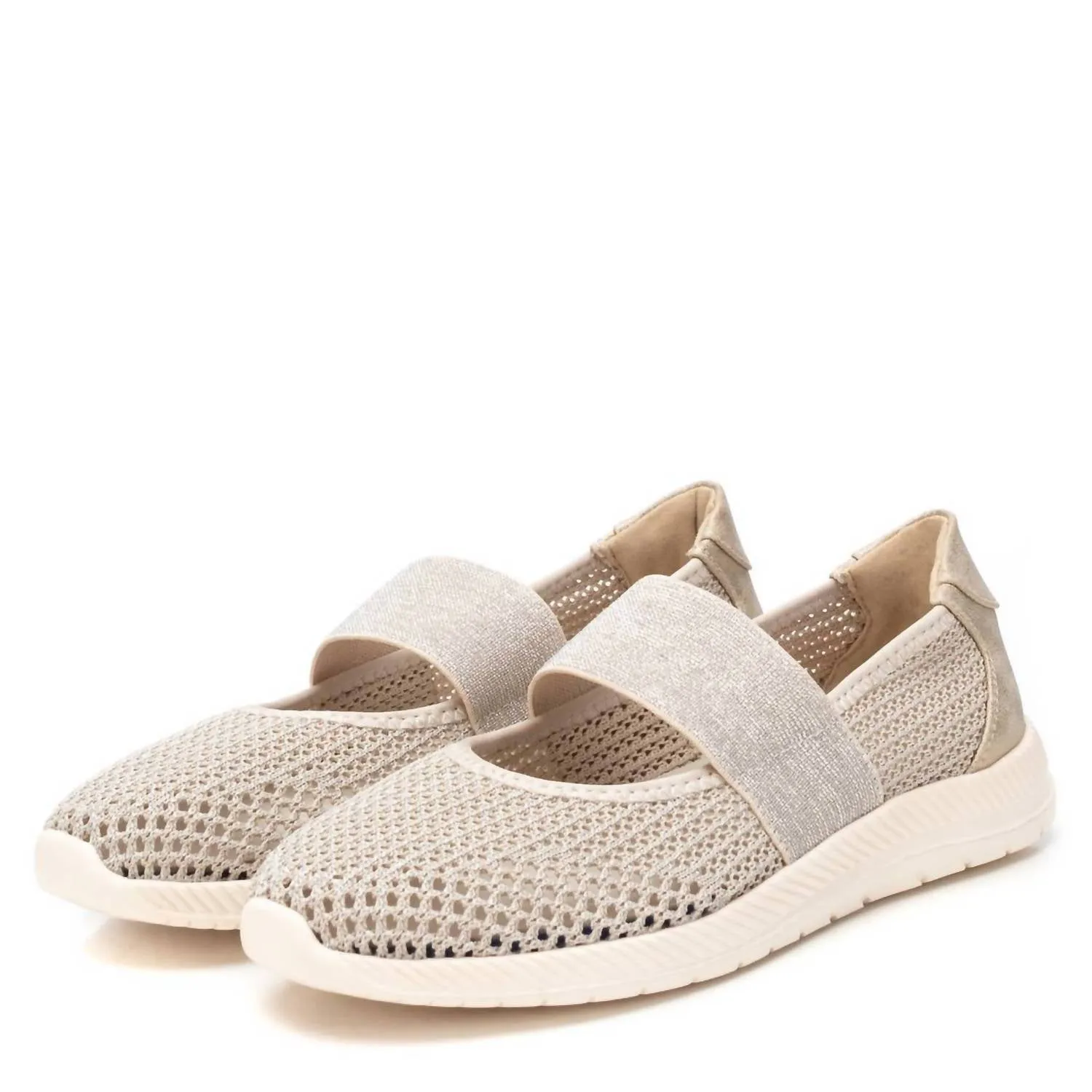 Women's Braided Ballerinas In Gold