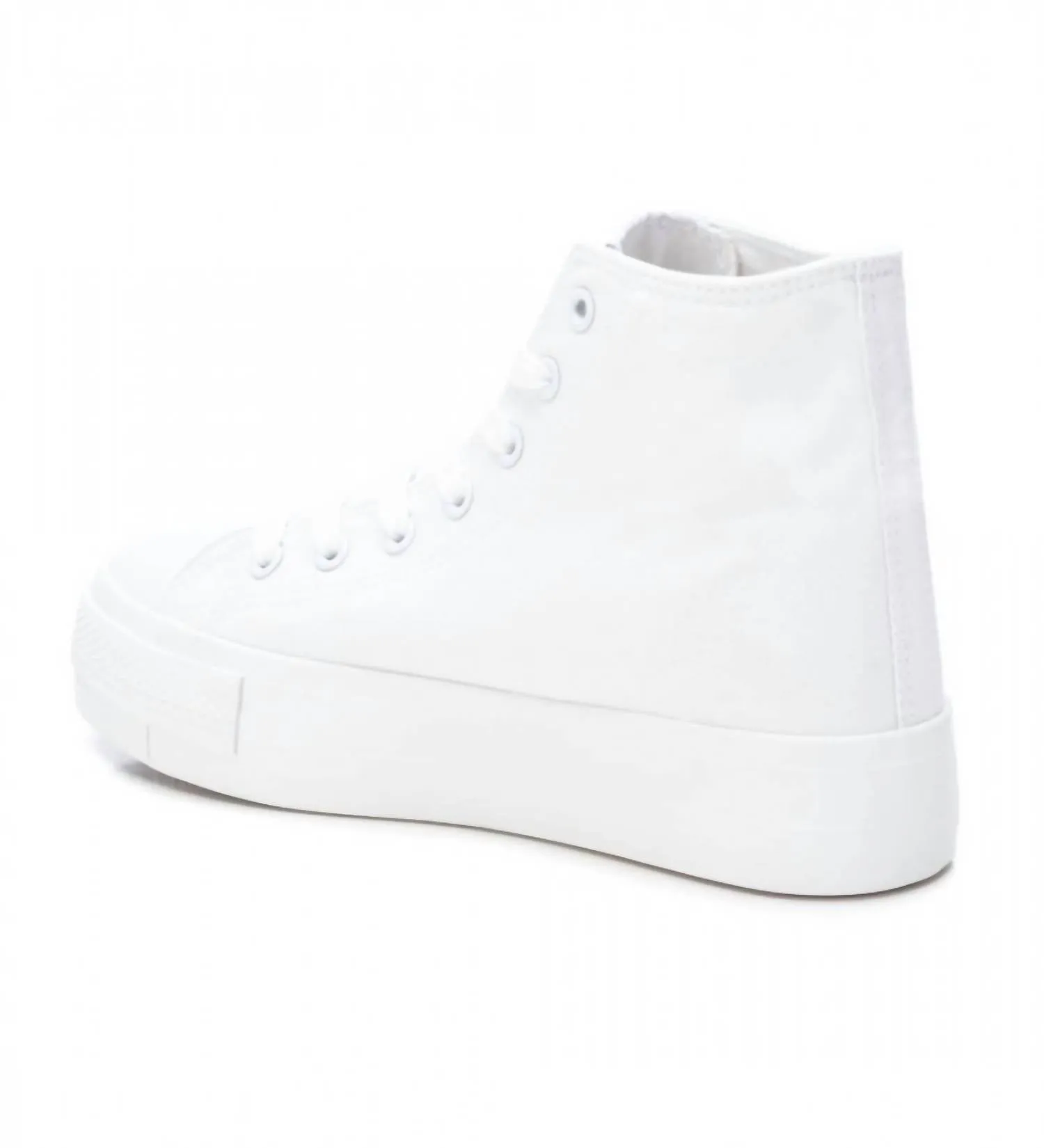Women's Canvas High-Top Sneakers In White