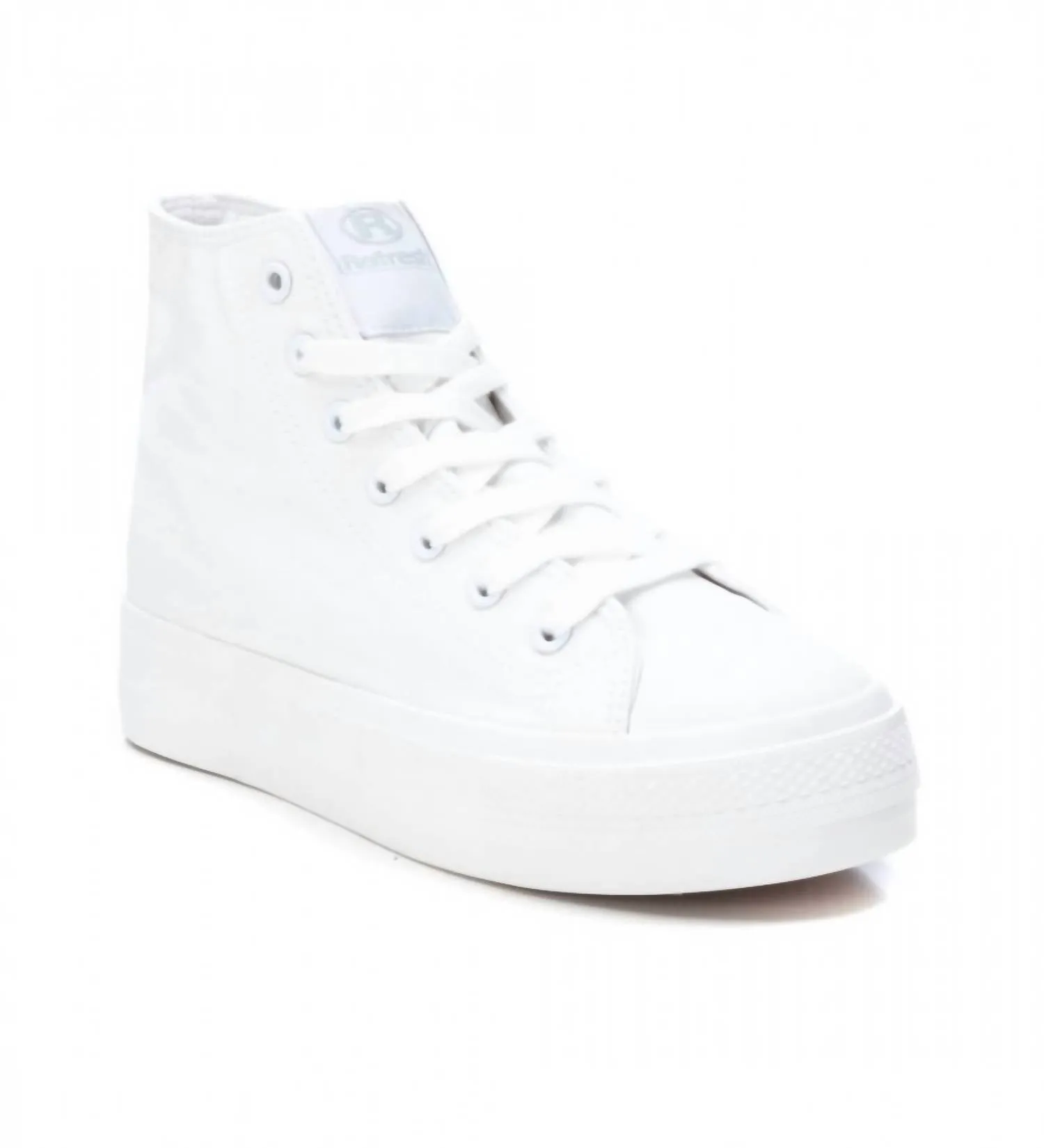 Women's Canvas High-Top Sneakers In White