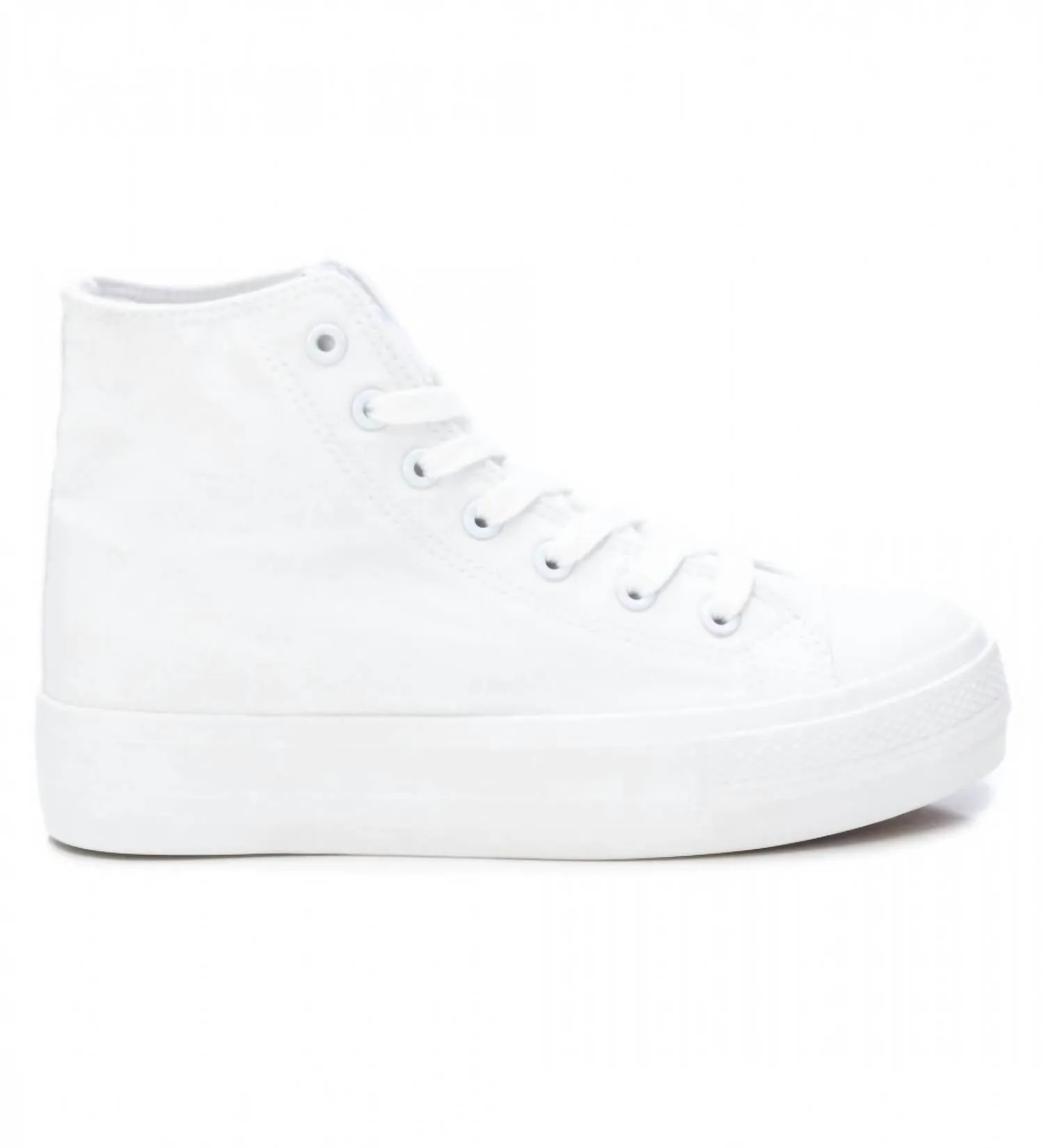 Women's Canvas High-Top Sneakers In White
