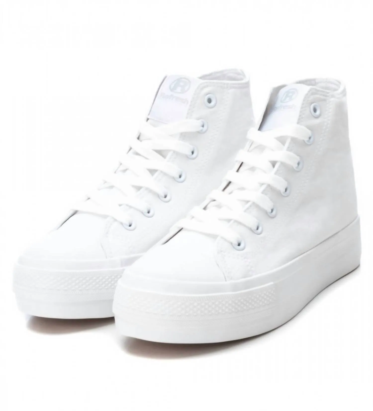 Women's Canvas High-Top Sneakers In White