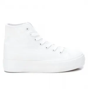 Women's Canvas High-Top Sneakers In White
