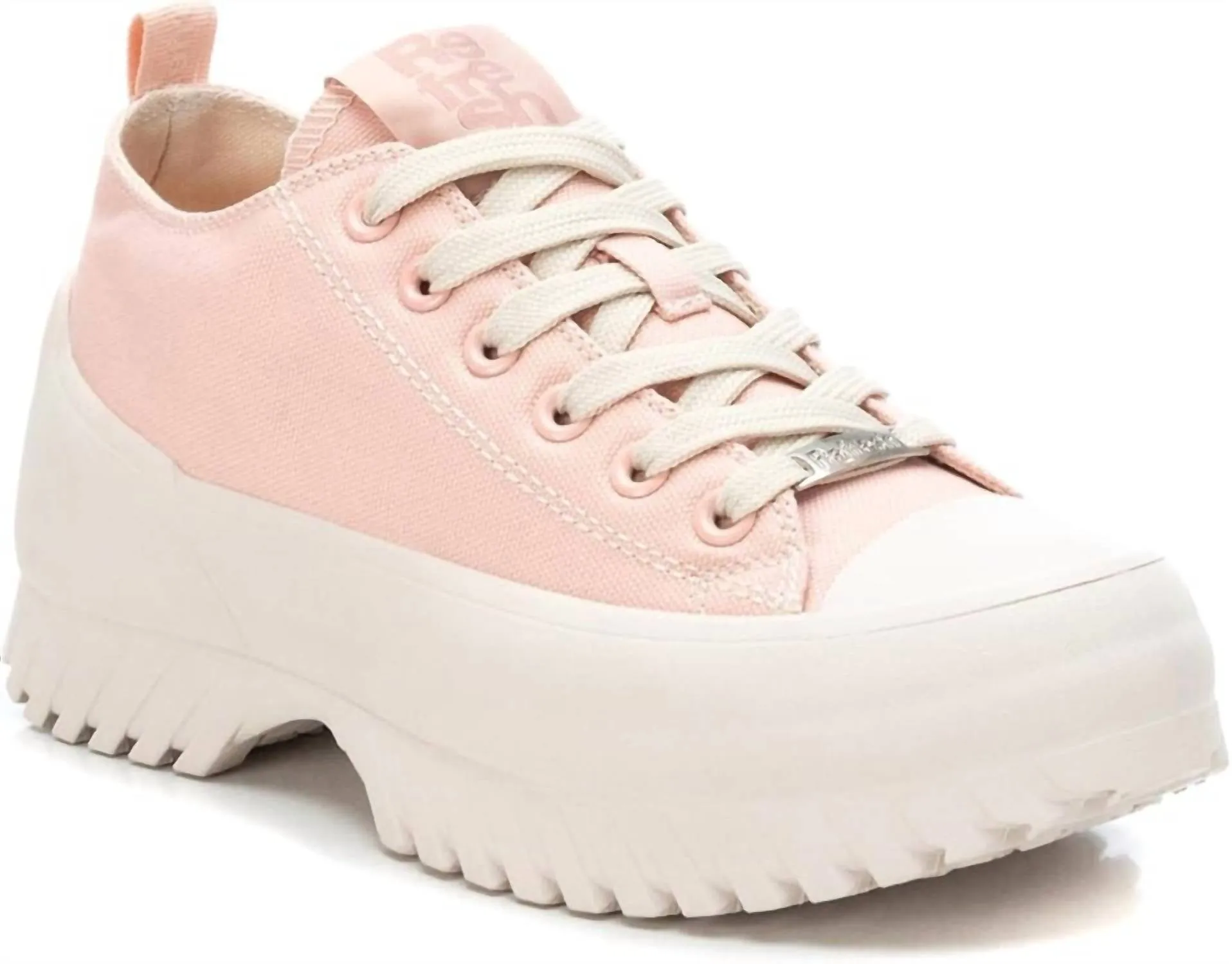 Women's Canvas Platform Sneakers In Light/pastel Pink