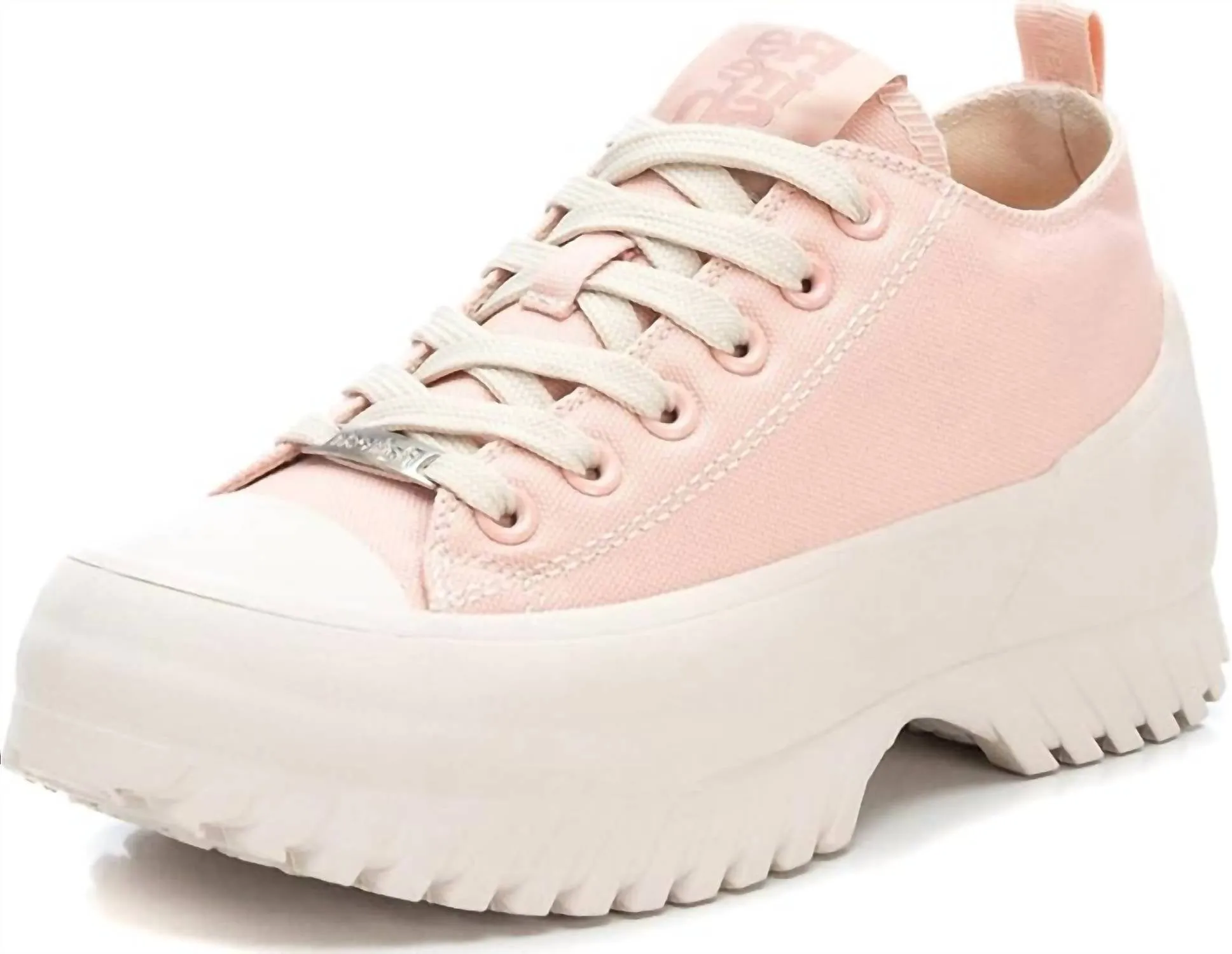 Women's Canvas Platform Sneakers In Light/pastel Pink