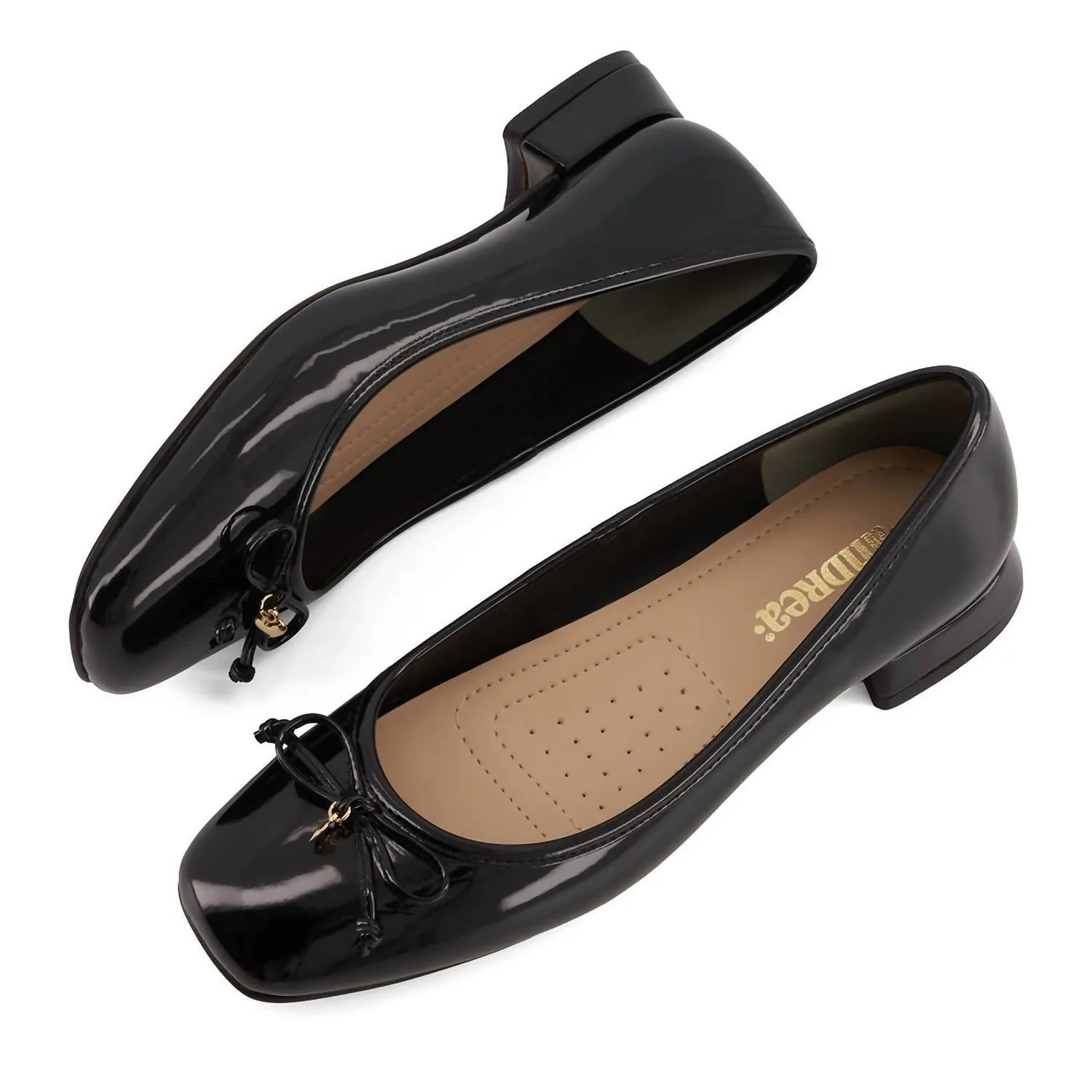 Women's Heeled Ballerinas In Black