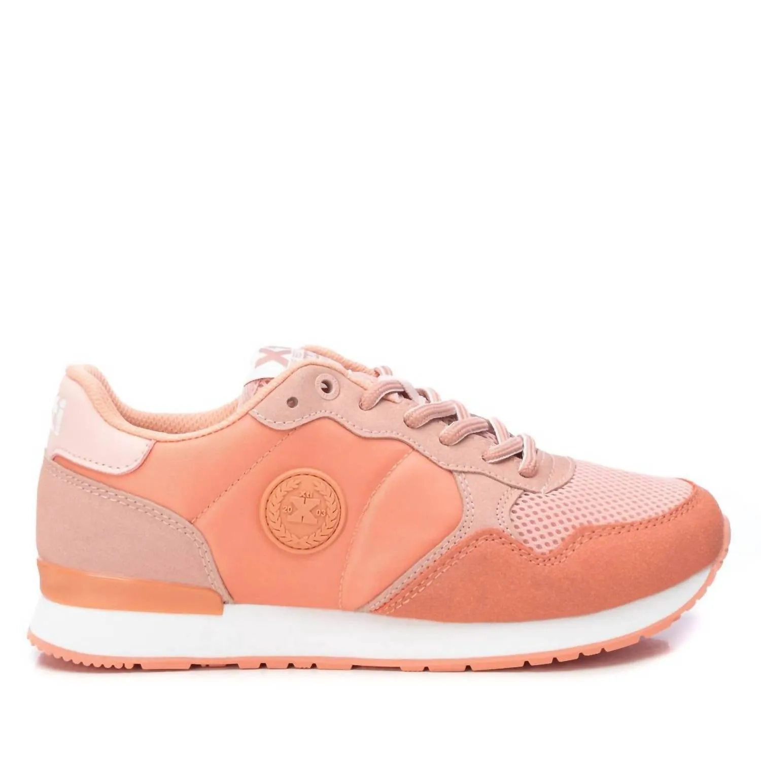 Women's Lace-Up Sneakers In Light/pastel Orange