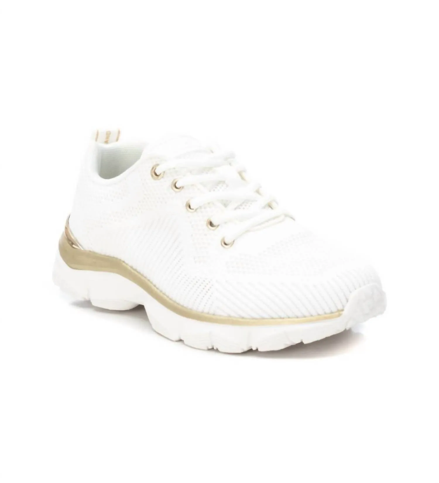 Women's Lace-Up Sneakers In White