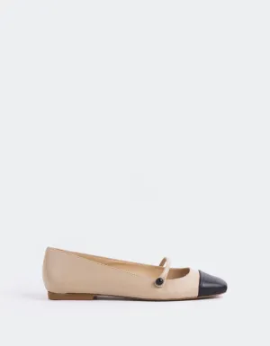 Yarrow Black.Nude Leather