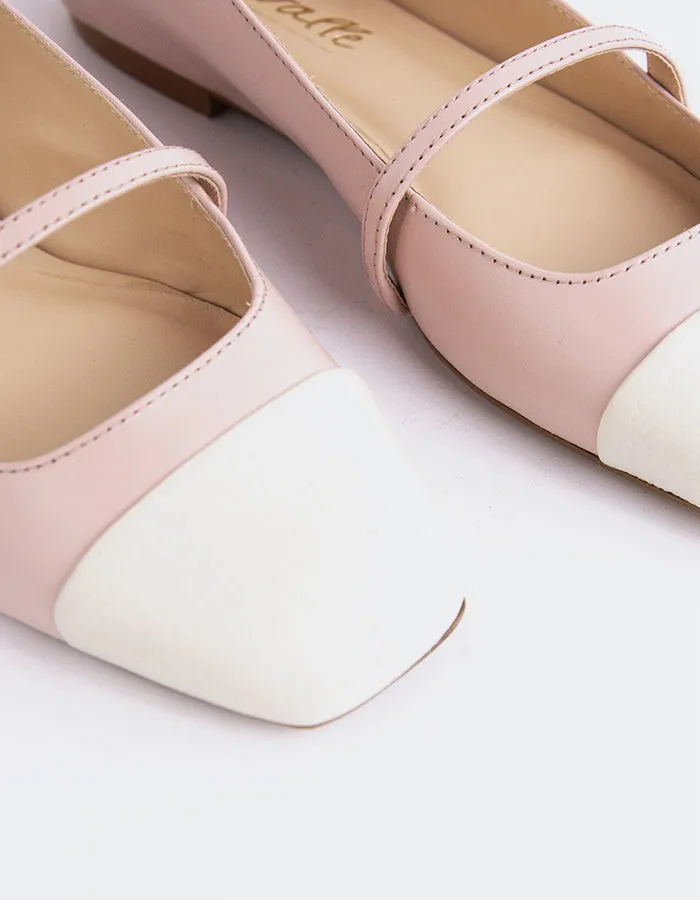 Yarrow Off Wht.Pink Leather