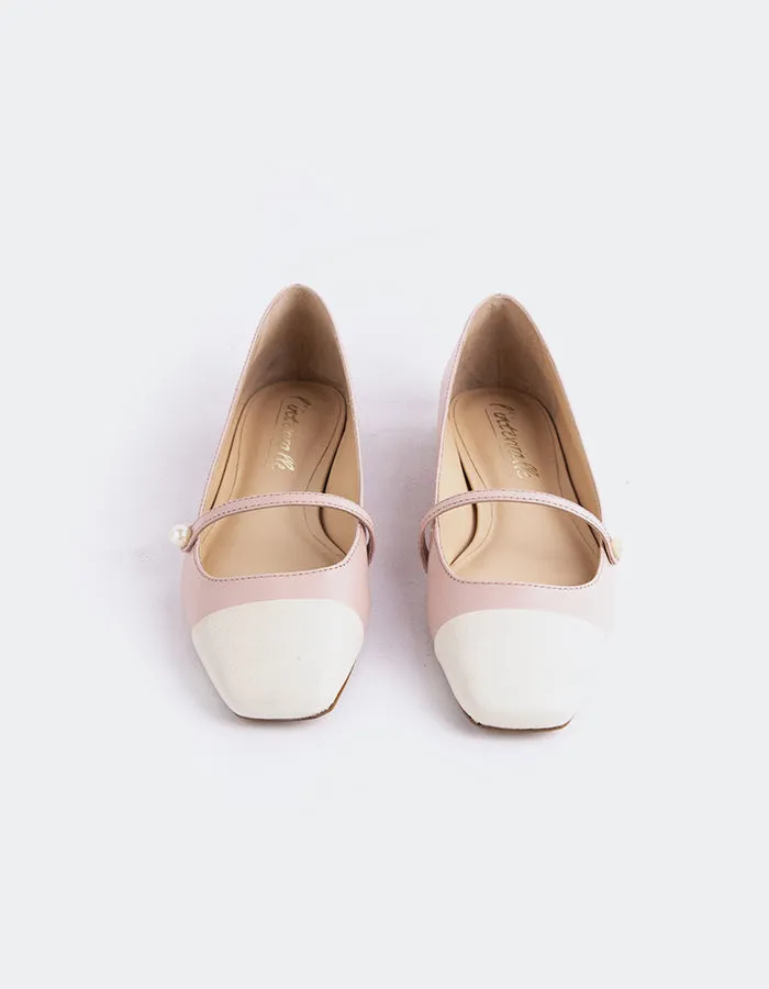 Yarrow Off Wht.Pink Leather